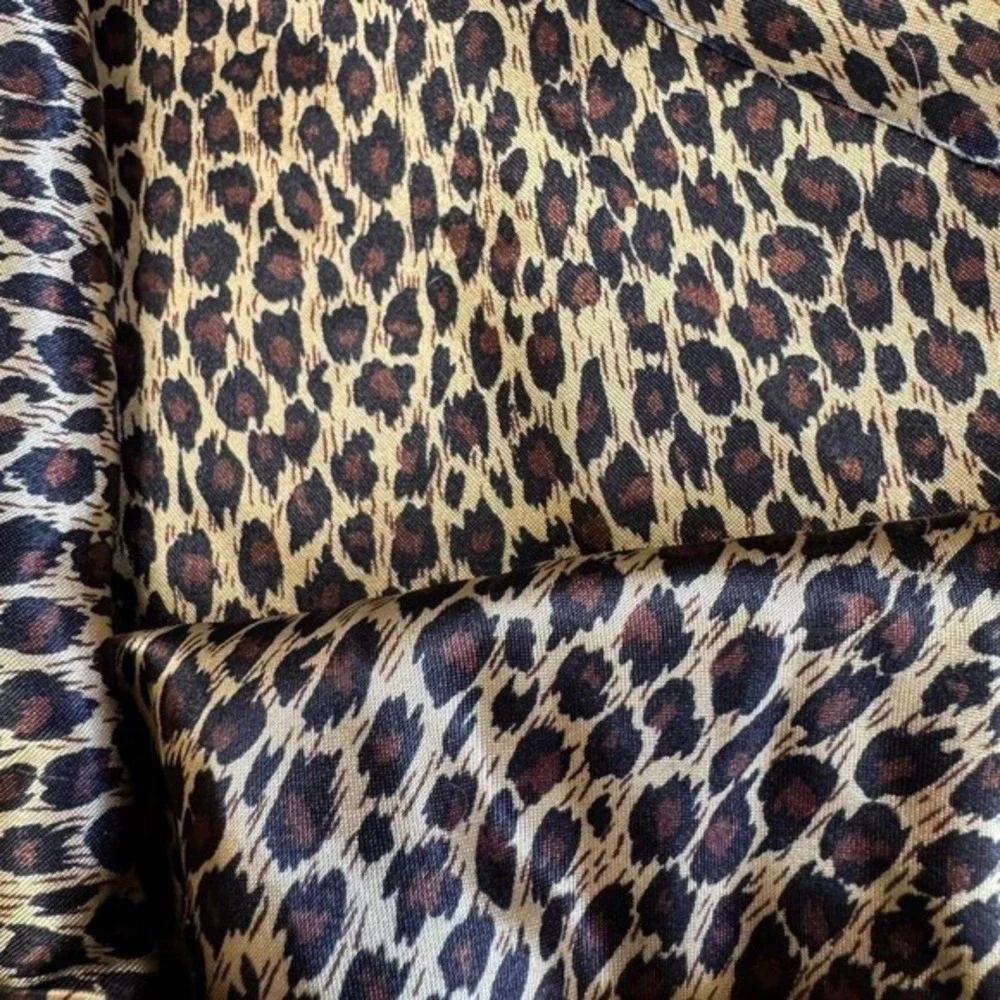 Indie sleaze XL Cheetah Leopard Print Satin Slip Dress 90's Slip Dress Grunge - Picture 5 of 5